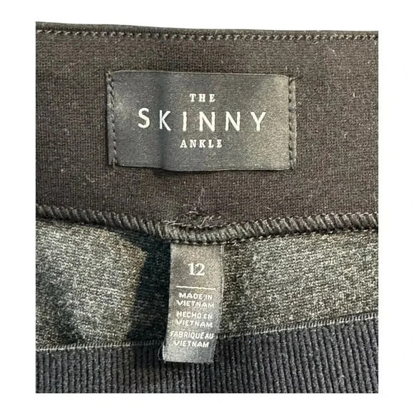 WHBM Women's Size 12 Gray‎ Skinny Ankle Pants Casual Elastic Waistband - Picture 3 of 5